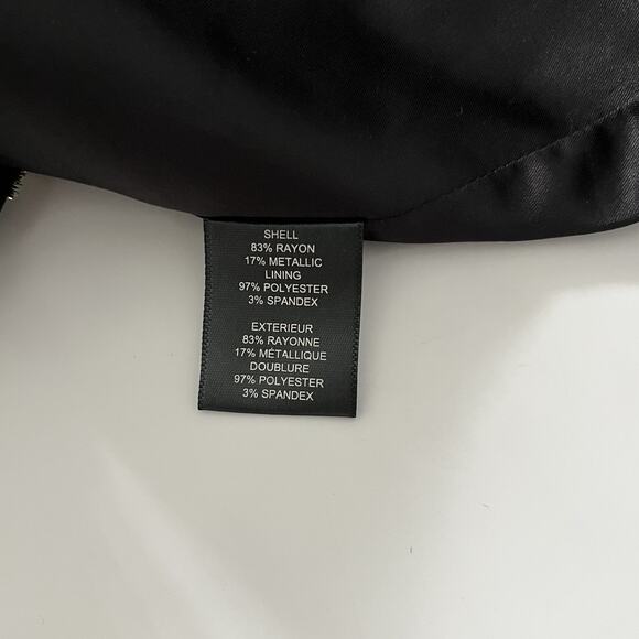 Milly Vicky Gold Metallic Dot Clip Blouse Smocked Black Sz S Cocktail Party Top - Picture 8 of 12